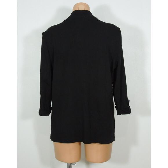 STUDIO WORKS Open Cardigan Top M MEDIUM Womens Black - Picture 4 of 5